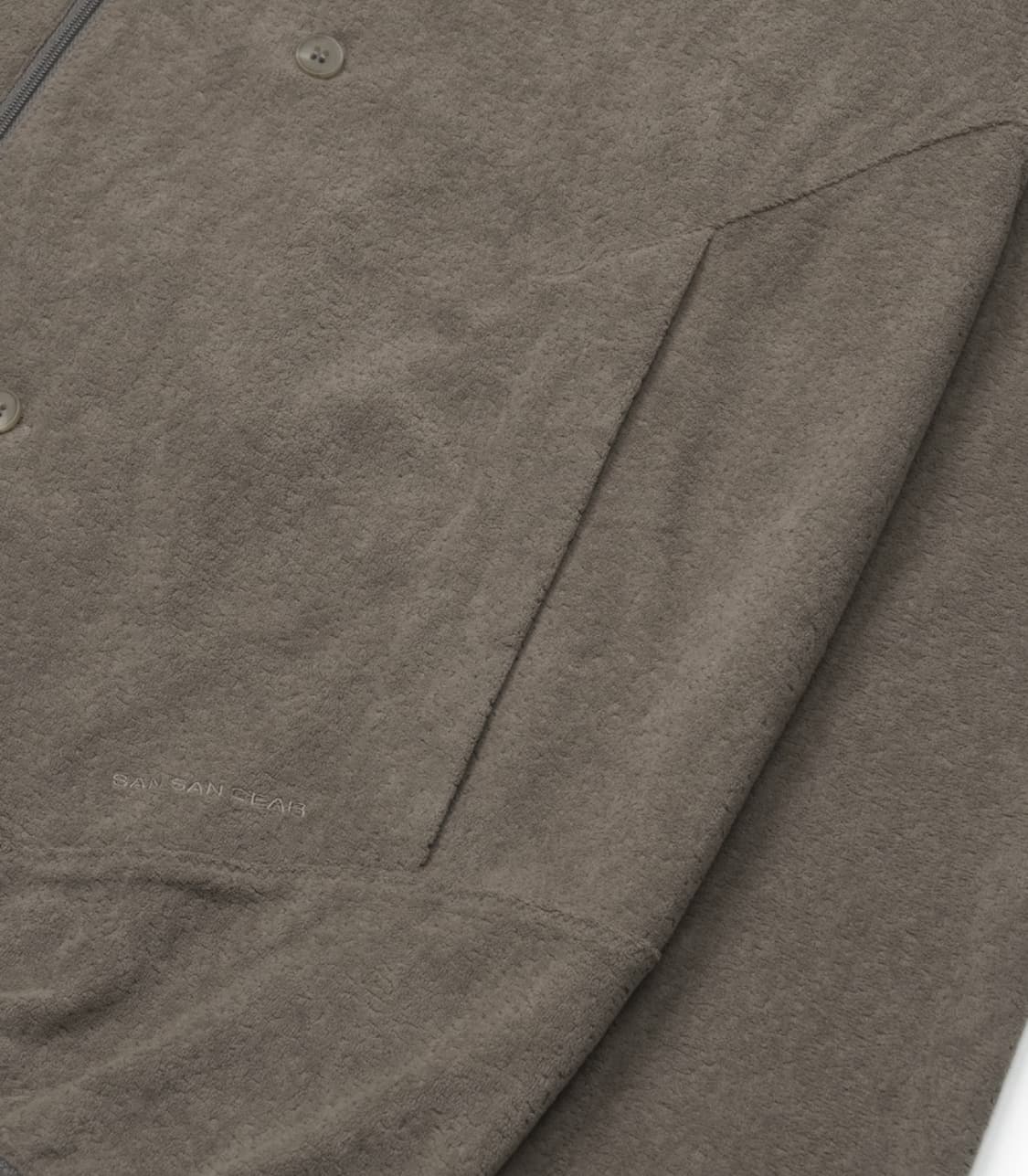 1 2 산산기어 버튼 플리스 재킷 브라운 상품이미지5