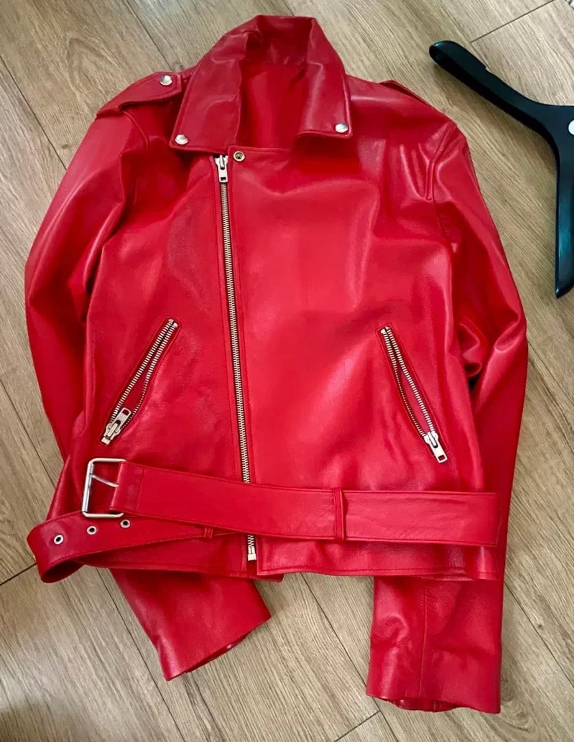 레드 양가죽 바이커 오버핏 남여공용 상품이미지7