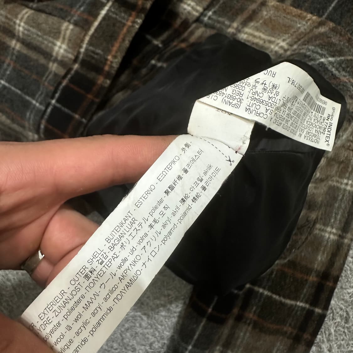 [100] 자라맨 모직체크자켓 상품이미지4