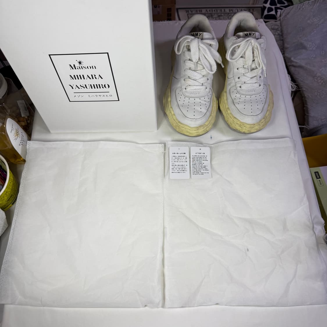 메종 미하라야스히로 웨인 VL OG 솔 레더 로우탑 스니커즈 상품이미지9