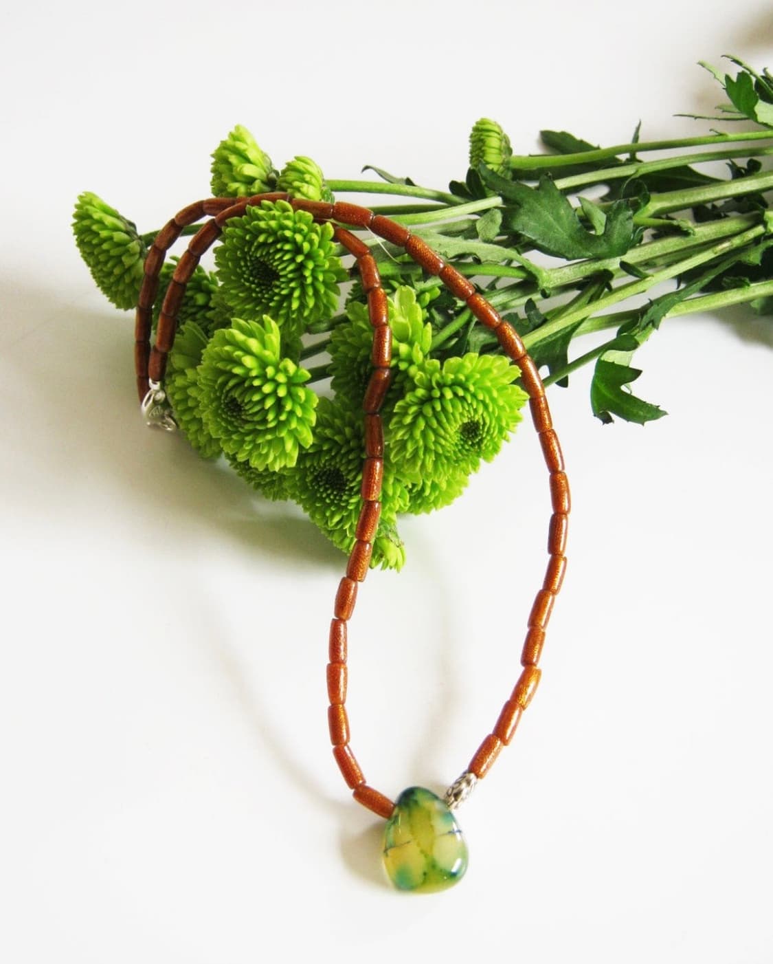loveoldforest Wood flower necklace 상품이미지1