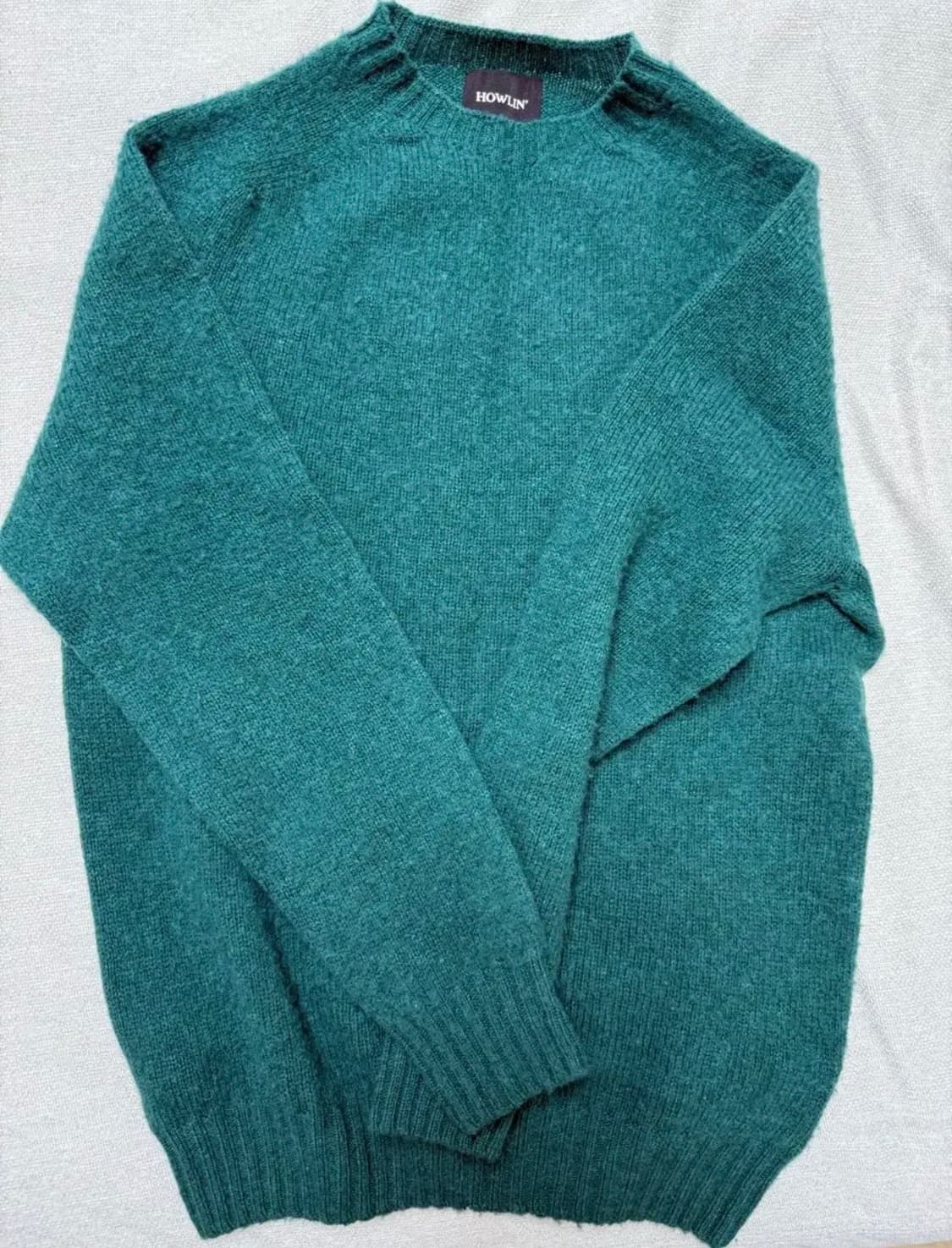 (L) 하울린(HOWLIN') 그린 라운드넥 니트 상품이미지1
