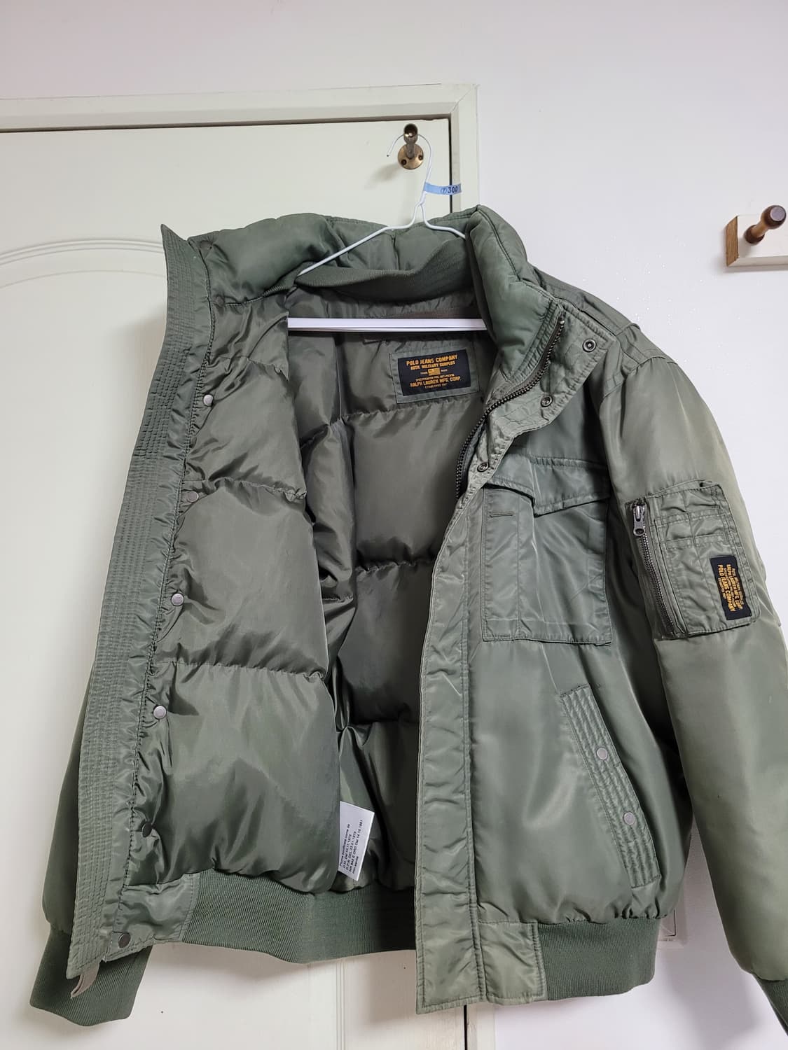 90s 폴로 진스 MA-1 다운 점퍼 자켓 상품이미지2