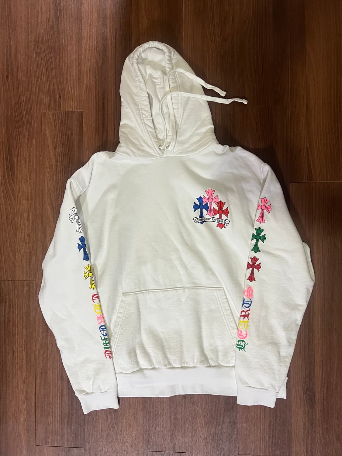 (XL) 크롬하츠 멀티컬러 후드 화이트 상품이미지4