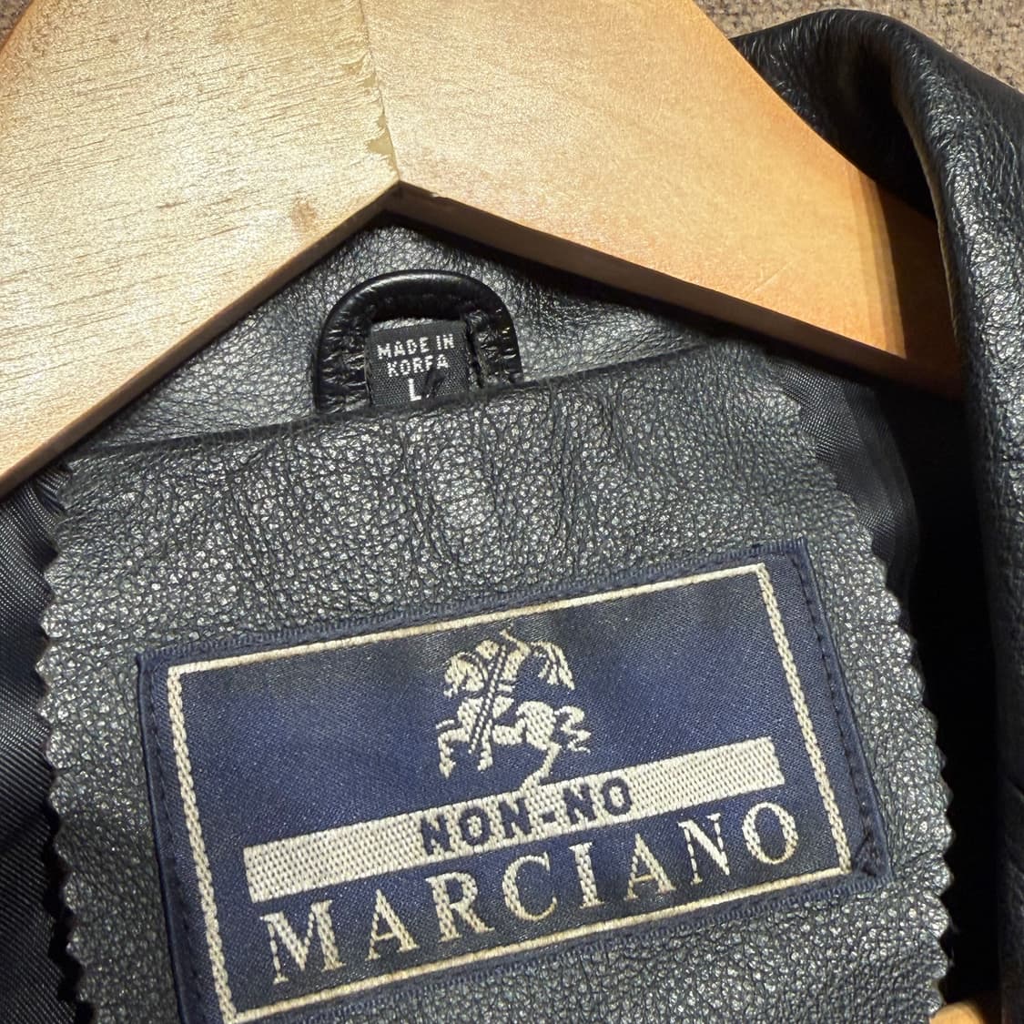 마르시아노 카우레더 카 코트 L 소가죽 자켓 상품이미지2