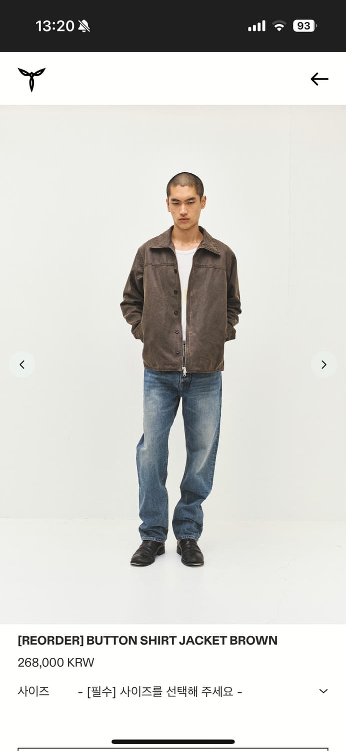 서피스에디션 BUTTON SHIRT JACKET BROWN [L] 상품이미지1