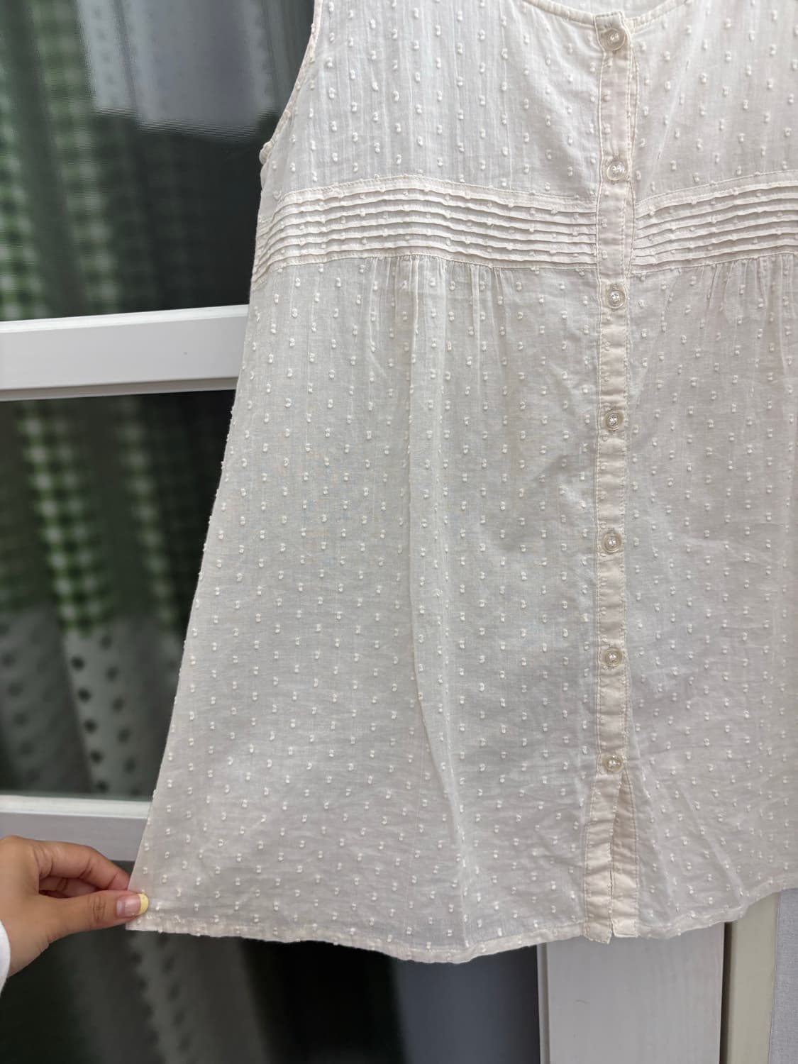 아이보리 도트 슬리브리스 상품이미지3