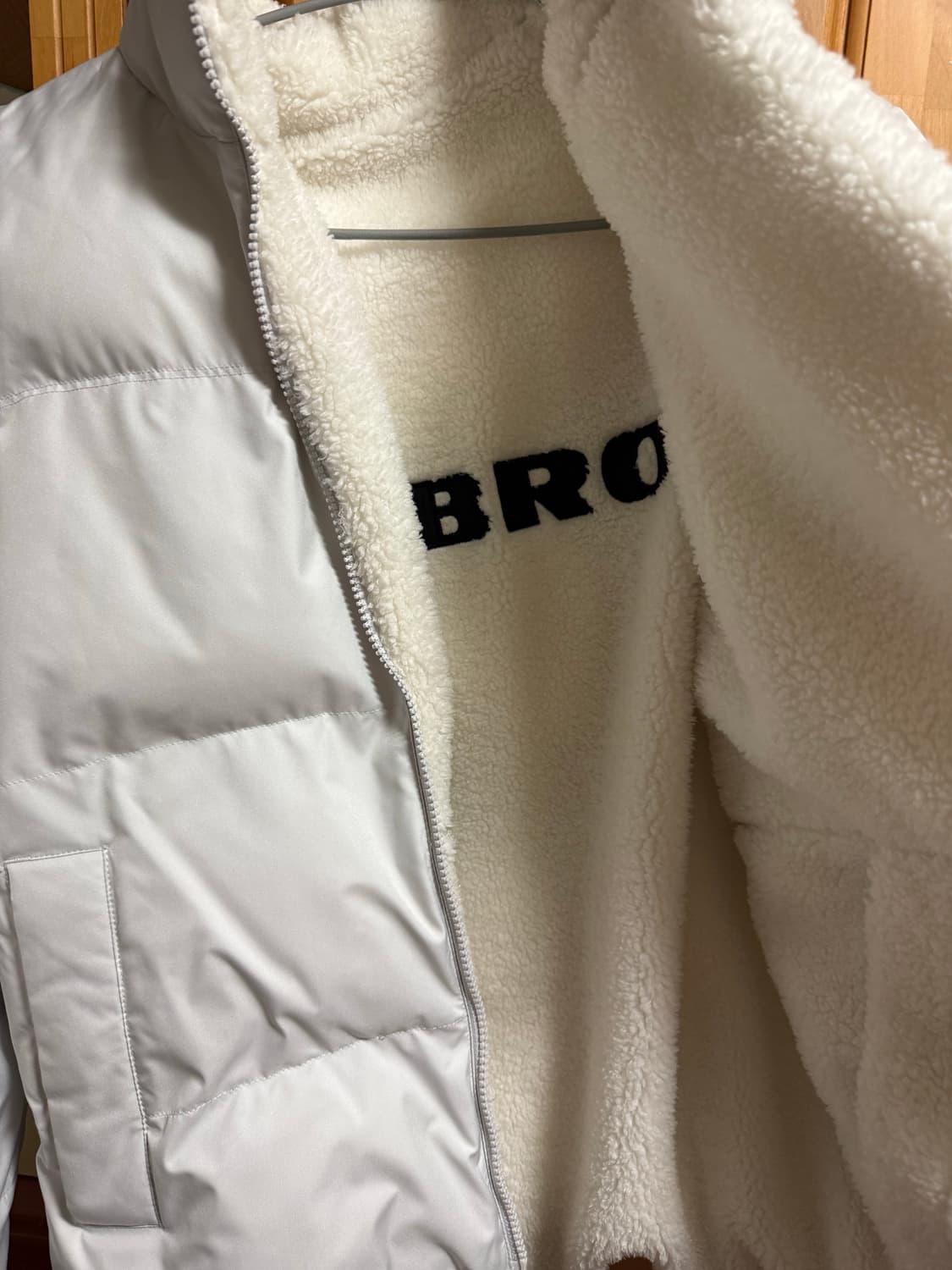 엄브로 리버시블 패딩 후리스 그레이 S 상품이미지5