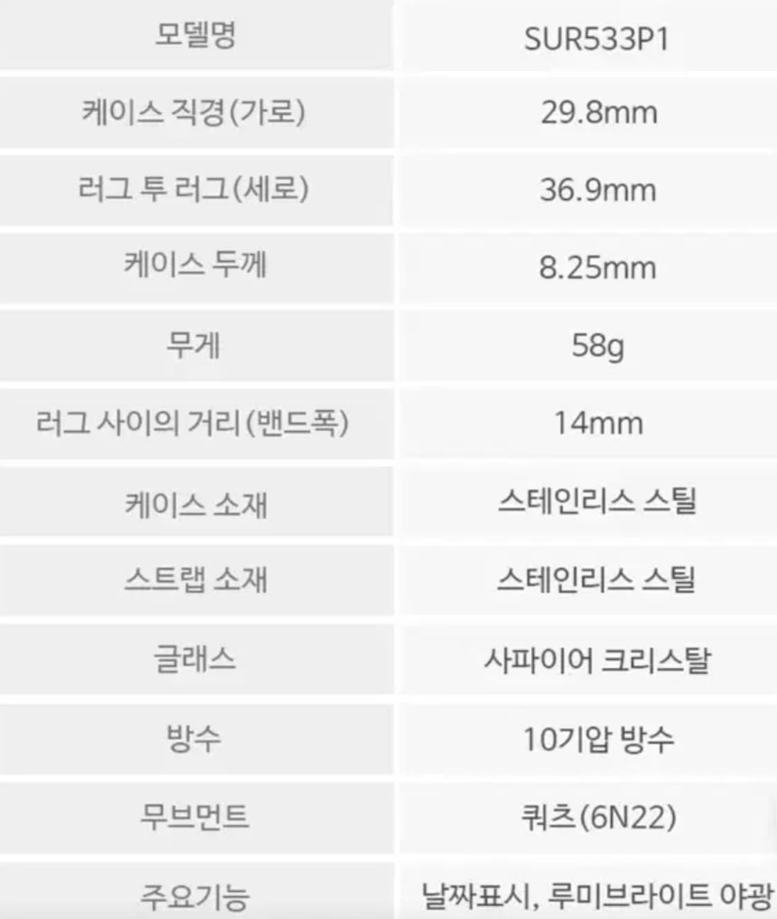 세이코 SUR533P1 그린 다이얼 시계 상품이미지5