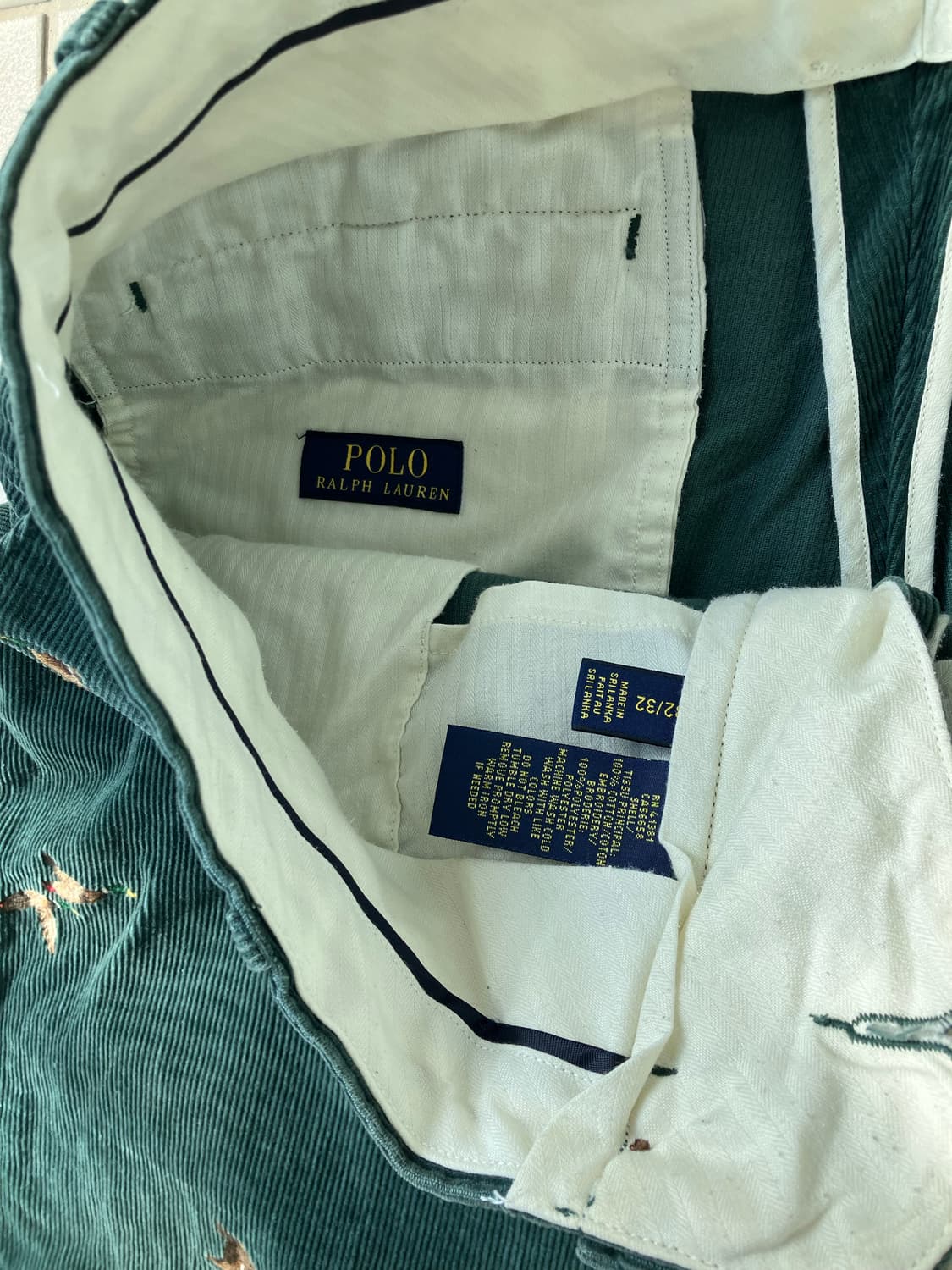 Polo 폴로 랄프로렌 청둥오리 자수 코듀로이 팬츠 상품이미지3