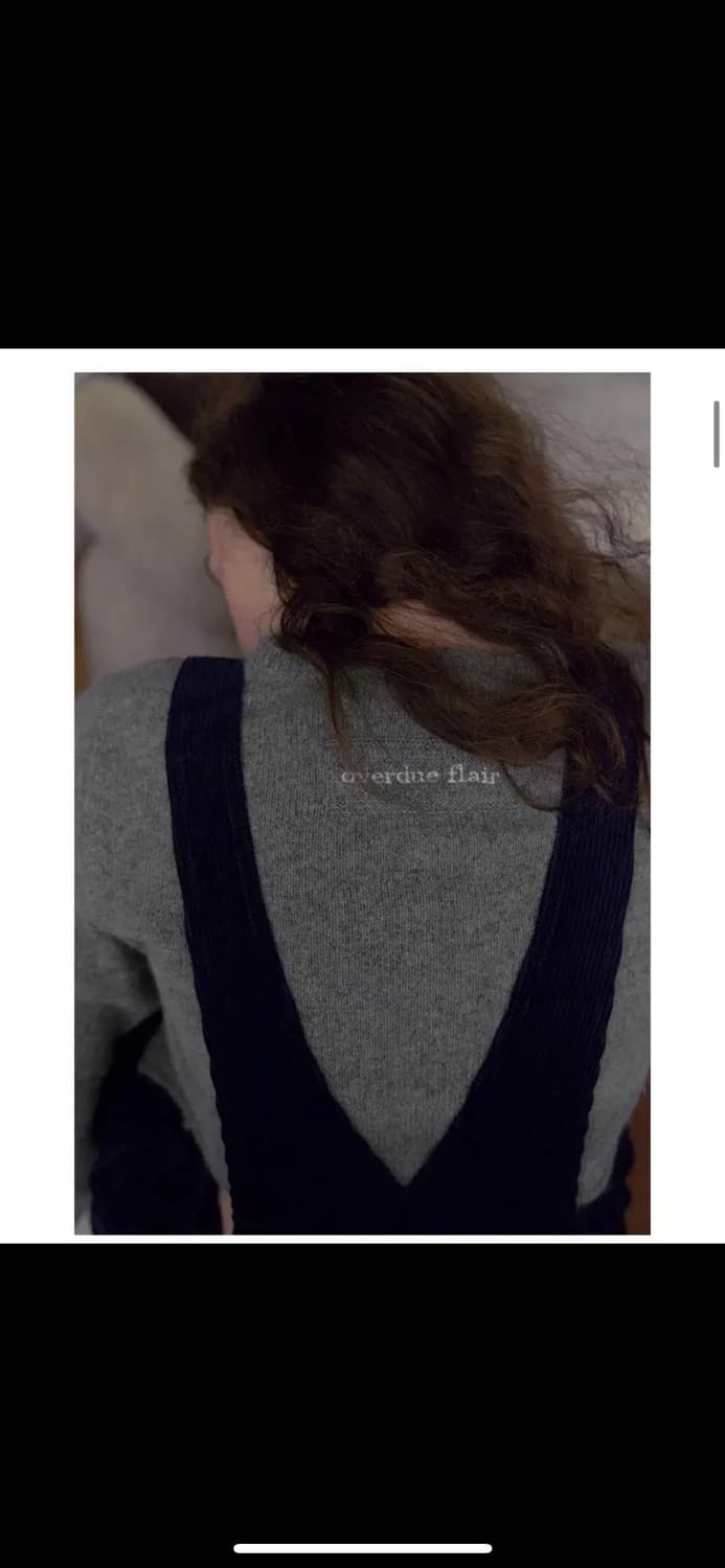 오버듀플레어 라쿤 미니 가디건 그레이 이시안 가디건 상품이미지3