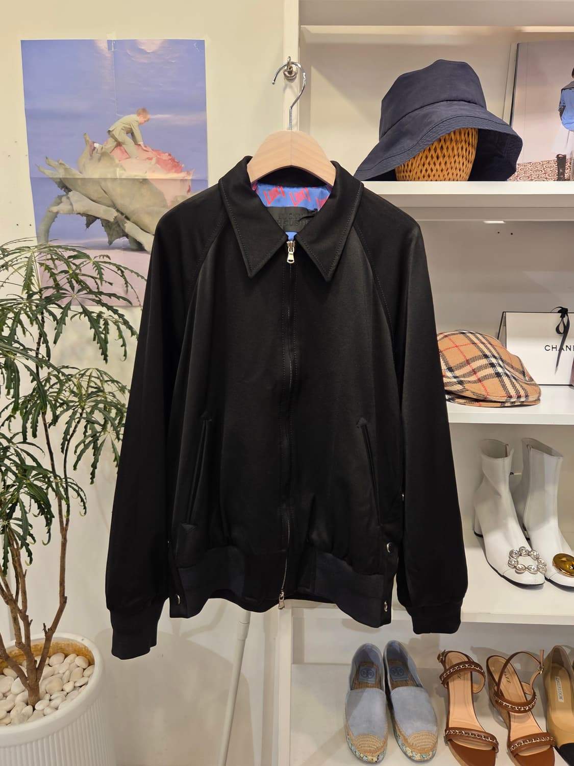 럭키슈에뜨 자수 블루종 항공 점퍼 상품이미지1