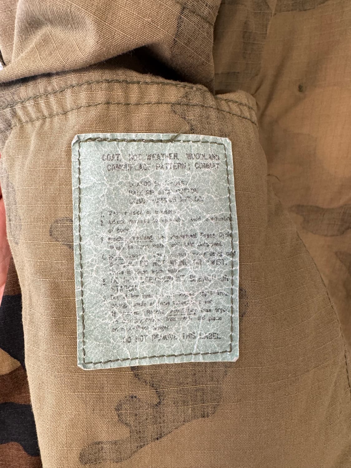 (103)미군 퍼티그자켓 우드랜드 전투복 야상 상의 스몰 레귤러 상품이미지4