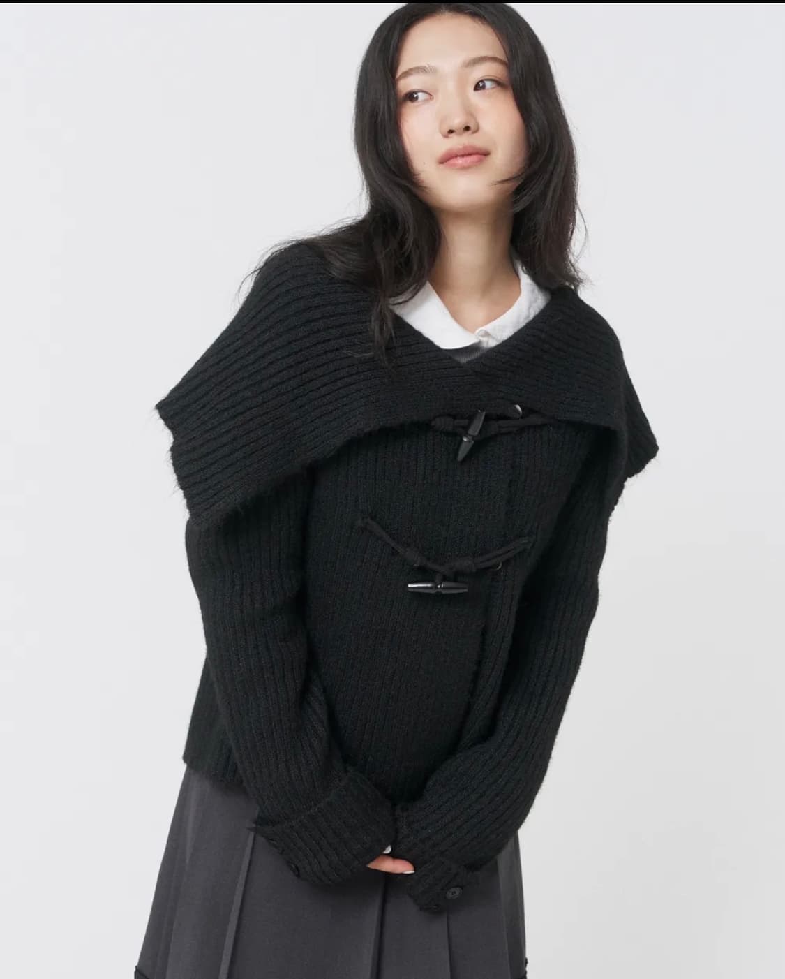 미세키서울 toggle knit cardigan black 상품이미지1