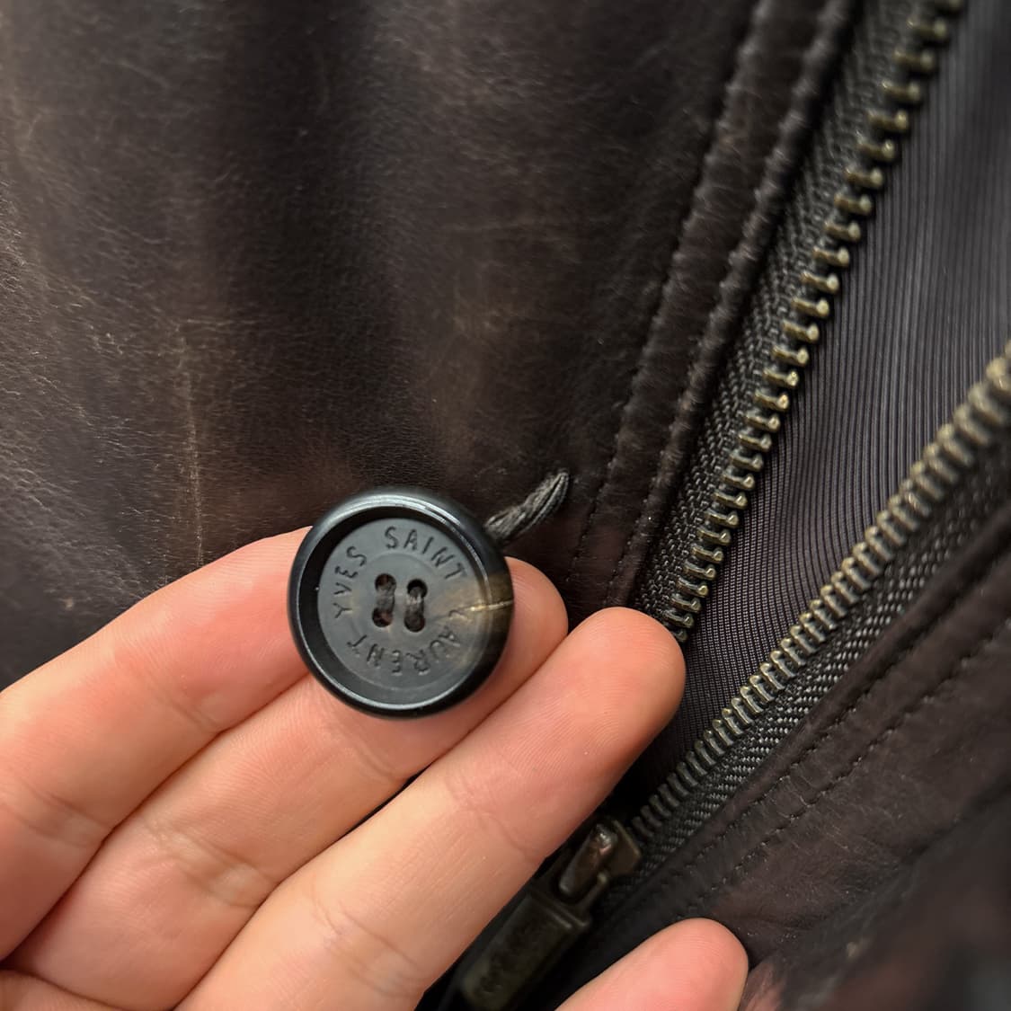 90s YSL 옴므 엠버레더 쉐르파카라 카코트 N940 상품이미지8