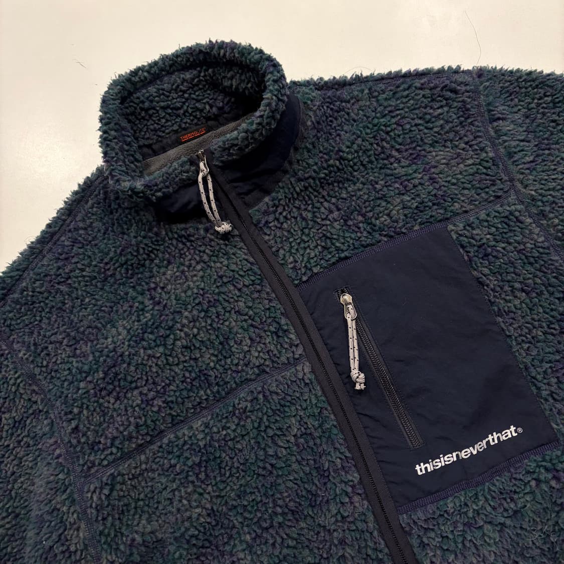 [M] 디스이즈네버댓 패턴 후리스 플리스 집업 자켓 D369 상품이미지3