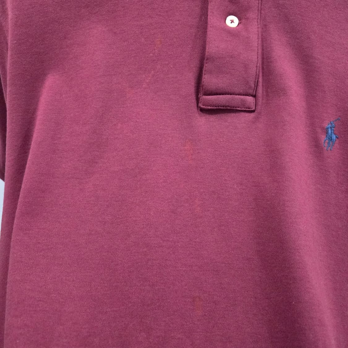 폴로랄프로렌 코튼 카라 반팔티 버건디 S 상품이미지6
