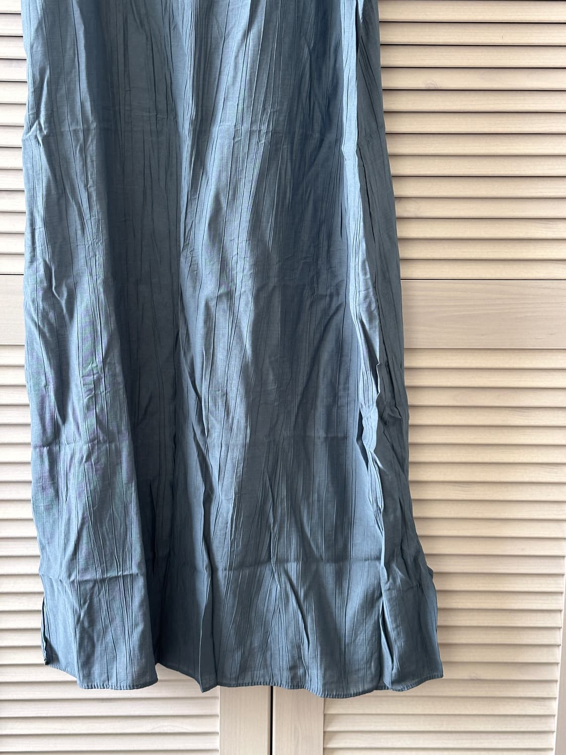 뮤트 블루 뷔스티에 링클 원피스 상품이미지2