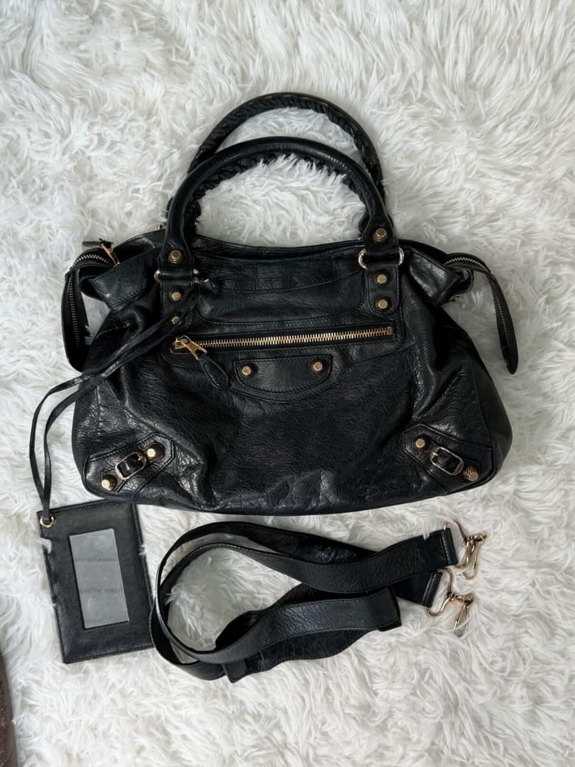 발렌시아가 모터백 블랙 정품 상품이미지1