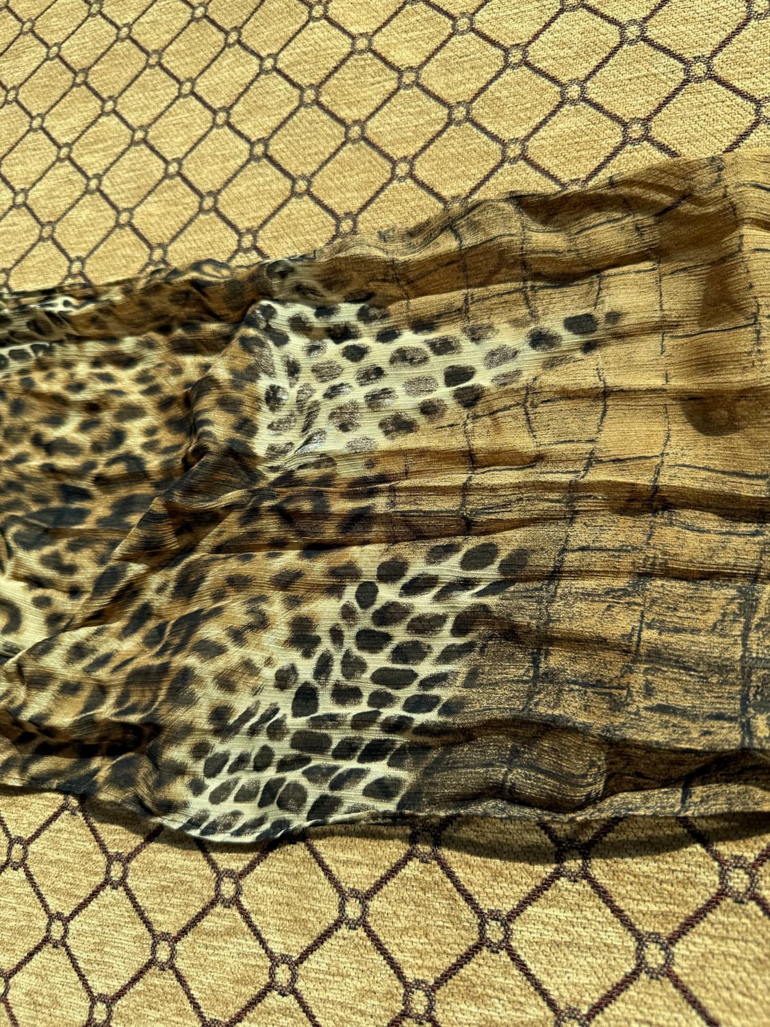 브라운 호피 스카프 상품이미지2