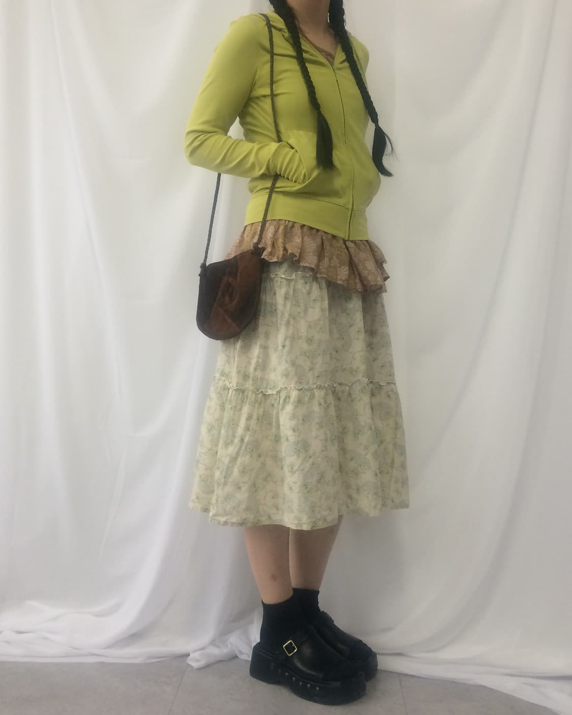 Flower pattern layer long skirt 상품이미지5