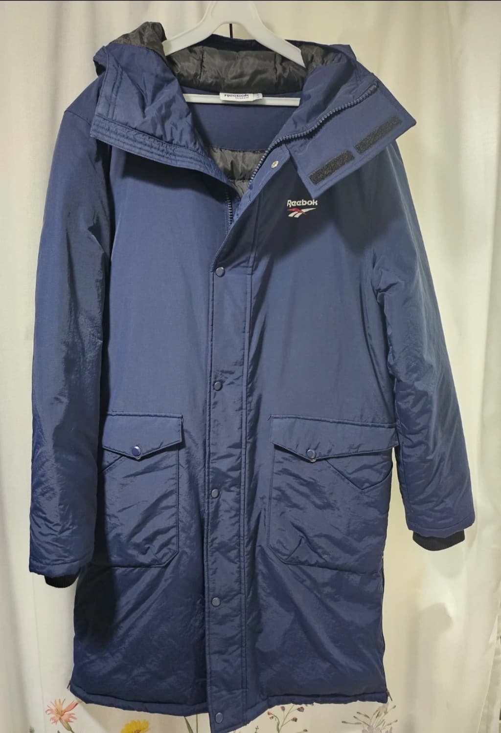 리복 클래식 벡터 롱패딩 네이비 L(100) 상품이미지2