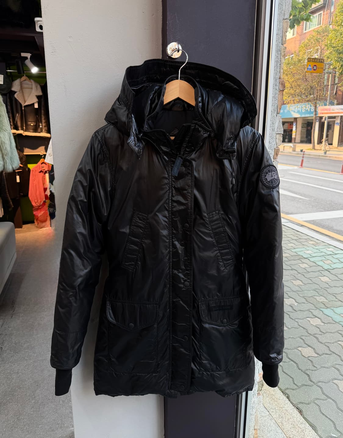S/ 캐나다구스 블랙라벨 나일론 다운패딩 점퍼 상품이미지2