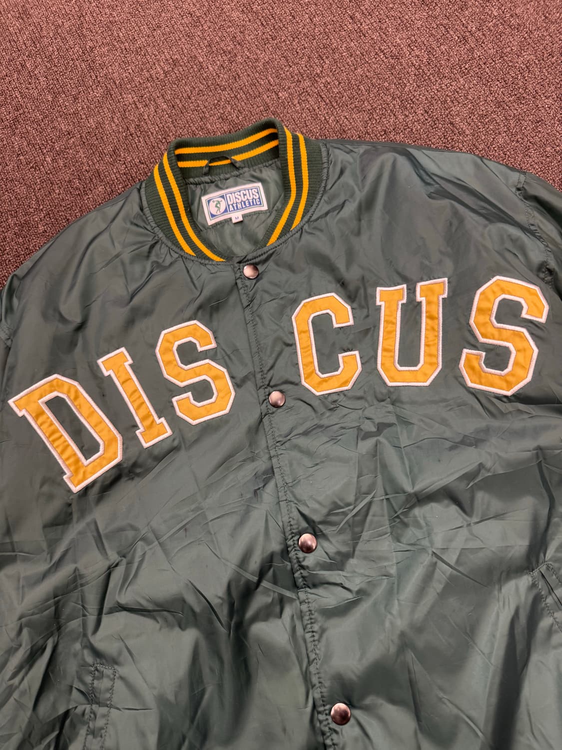 M)DISCUS ATHLETIC 빈티지 로고 바시티 봄버자켓 상품이미지3