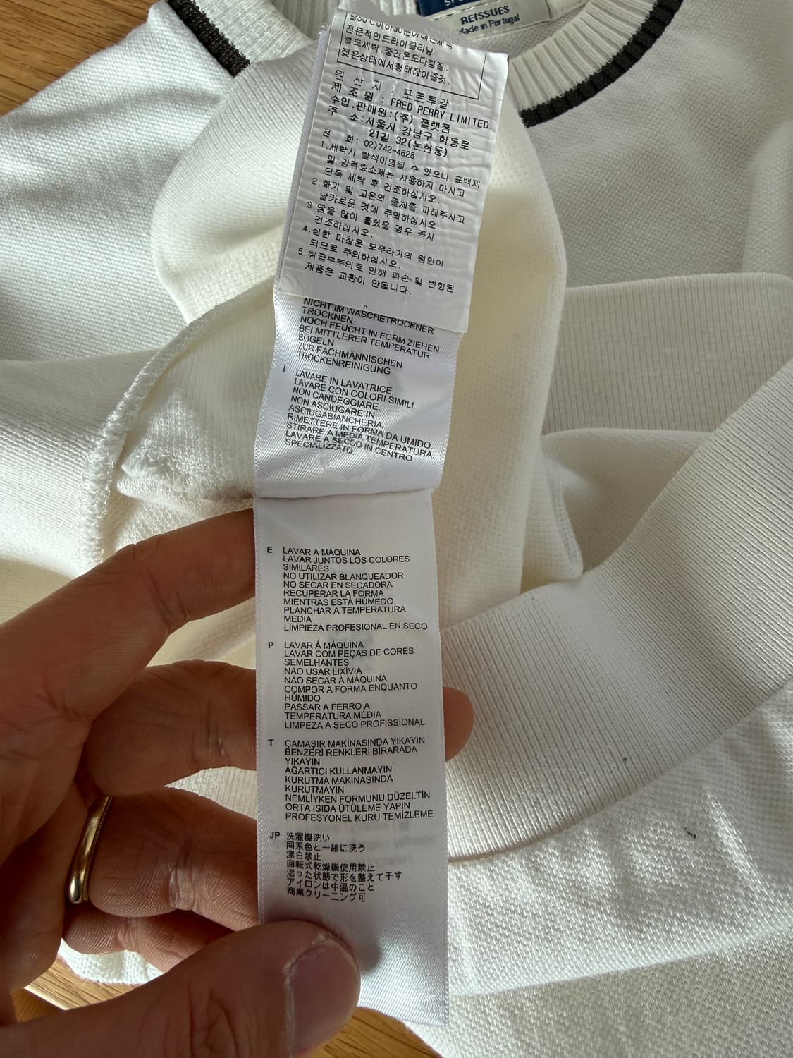프레드페리(FRED PERRY) 반팔 코튼 니트 상품이미지6
