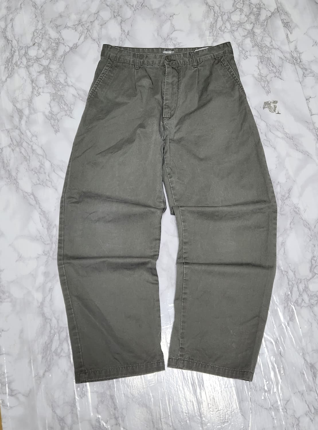 칼하트 WIP 카키 워크 팬츠 바지 상품이미지3