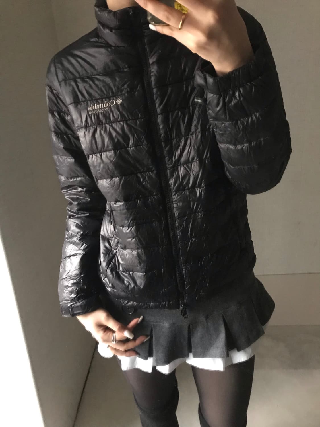 콜롬비아 블랙 경량패딩 상품이미지3