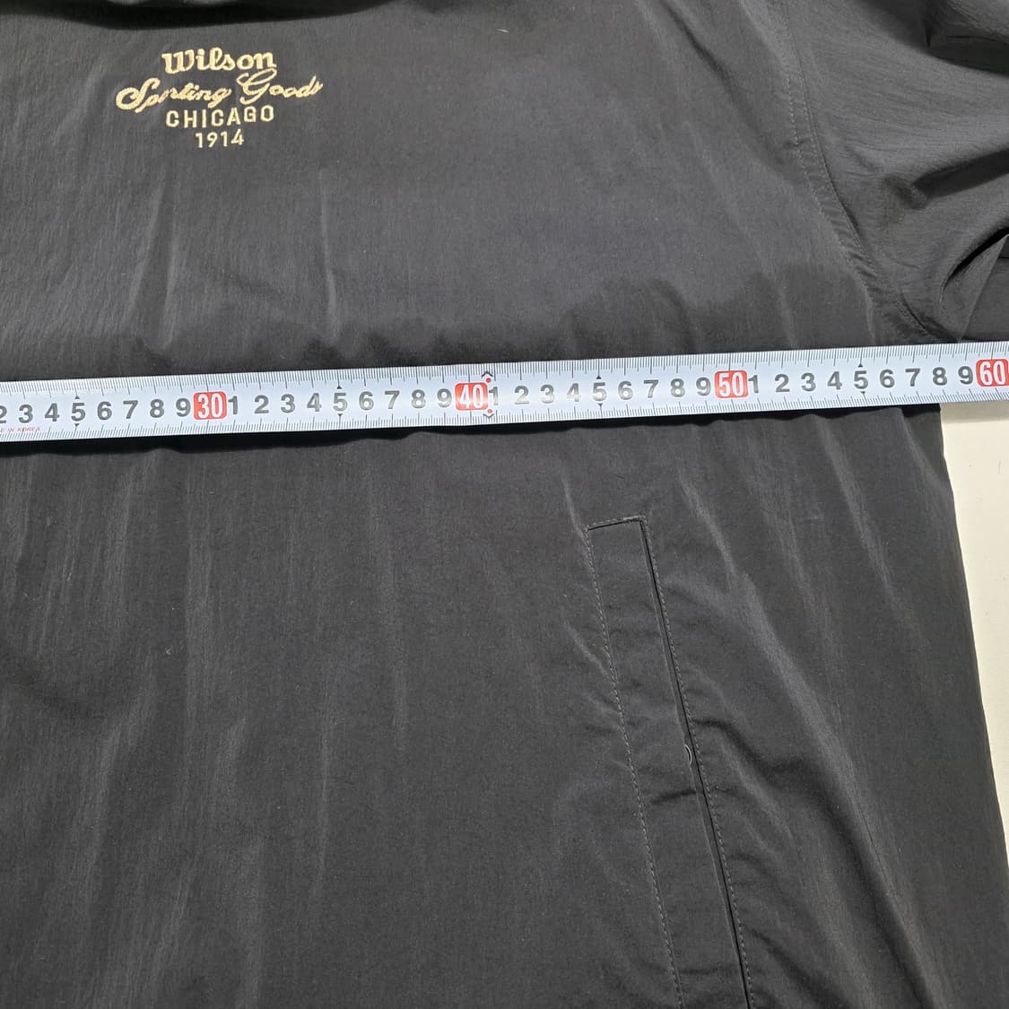 0180 [윌슨] 블랙 바람막이 후드 아노락 M 공용 상품이미지3