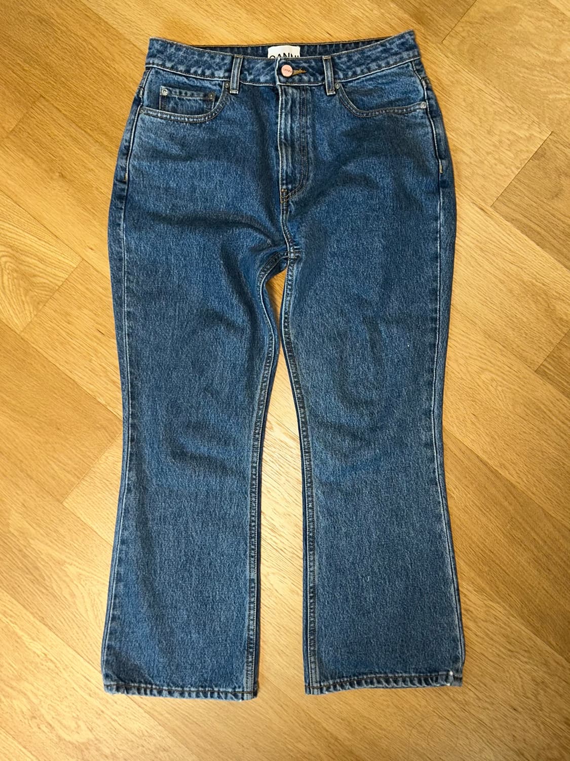 가니 Betzy Cropped 데님 청바지 GANNI 상품이미지1