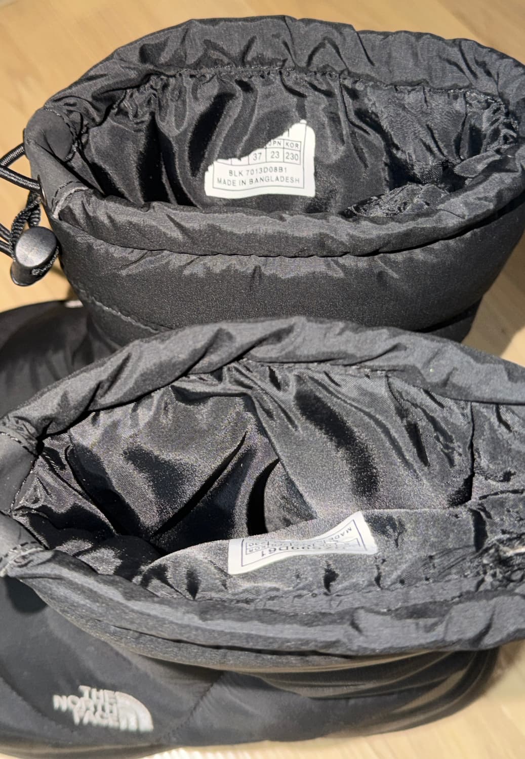 노스페이스 패딩부츠 블랙 스트링슈즈 방한화눕시숏여성화 보온신발230235 상품이미지4