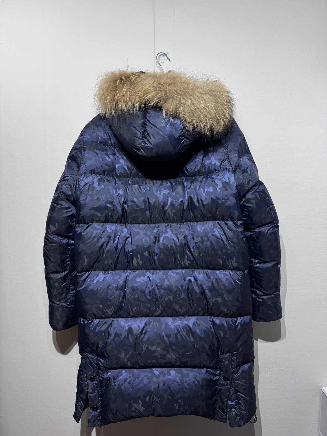 스파이더 카모플라쥬 구스 롱패딩 네이비 L 상품이미지2