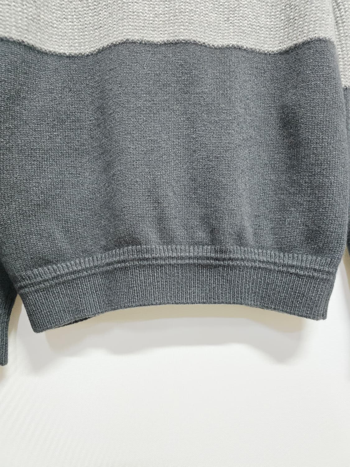 헤지스 컬러블록 니트 집업 가디건100 상품이미지7