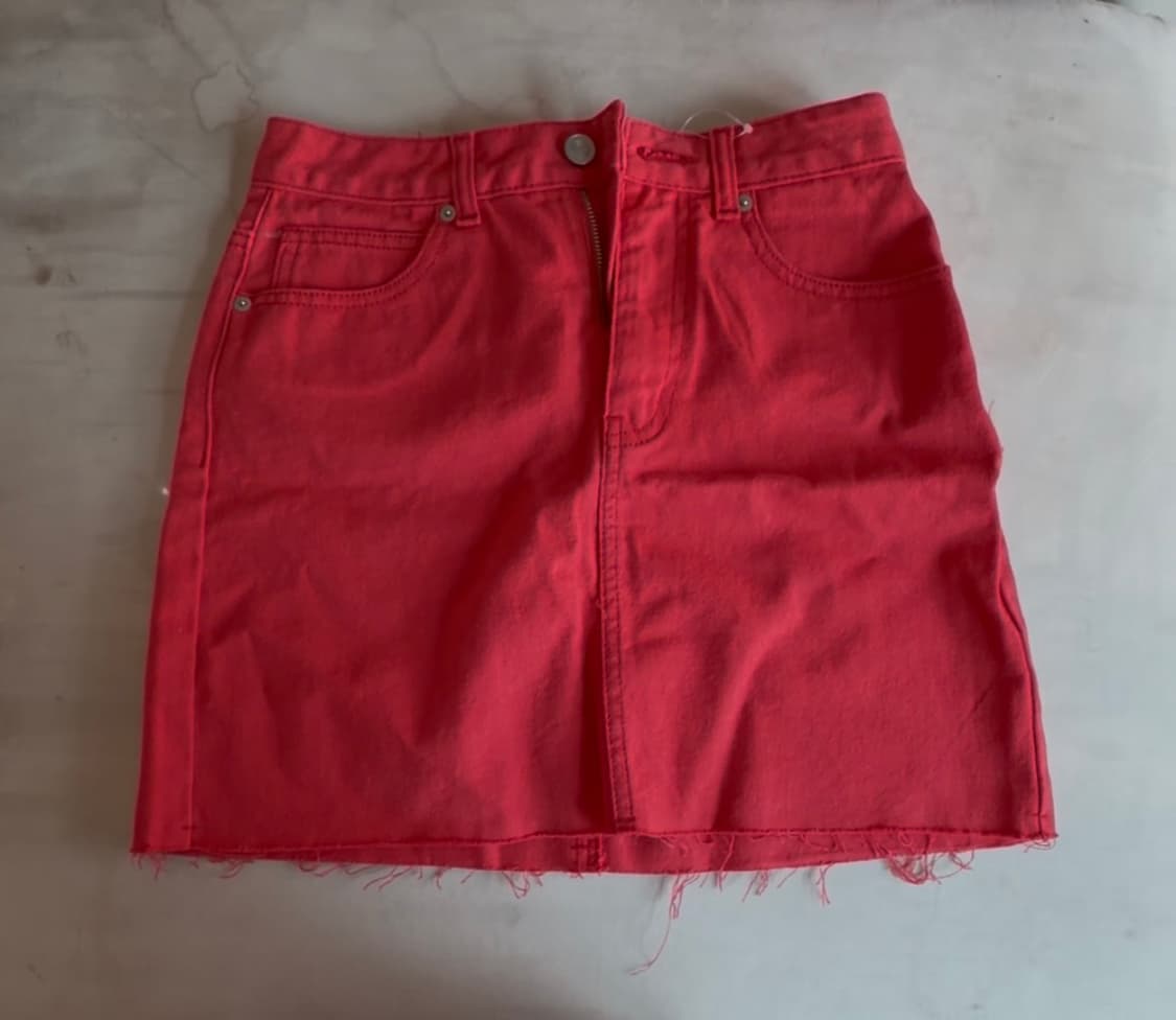 vintage red mini skirt 상품이미지1