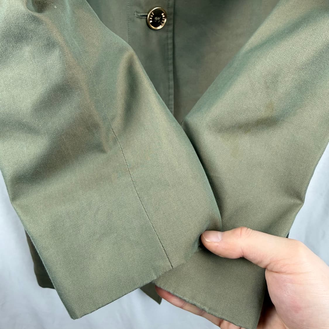 (F) 닥스 우먼스 체크카라 트렌치코트 올리브 상품이미지4