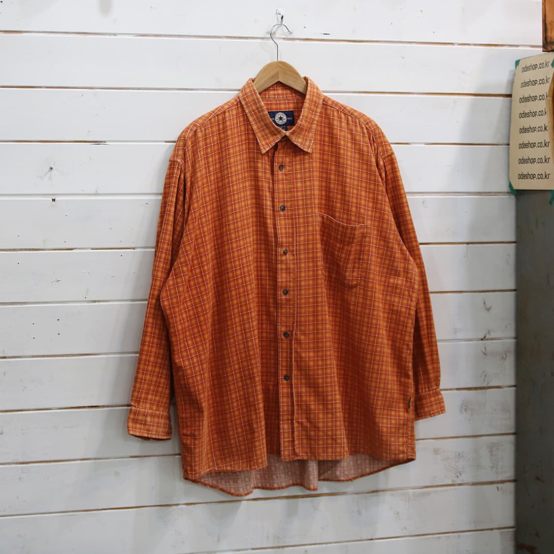 (착용컷) 컨버스 코듀로이 체크 셔츠 (남성용 113) 상품이미지1