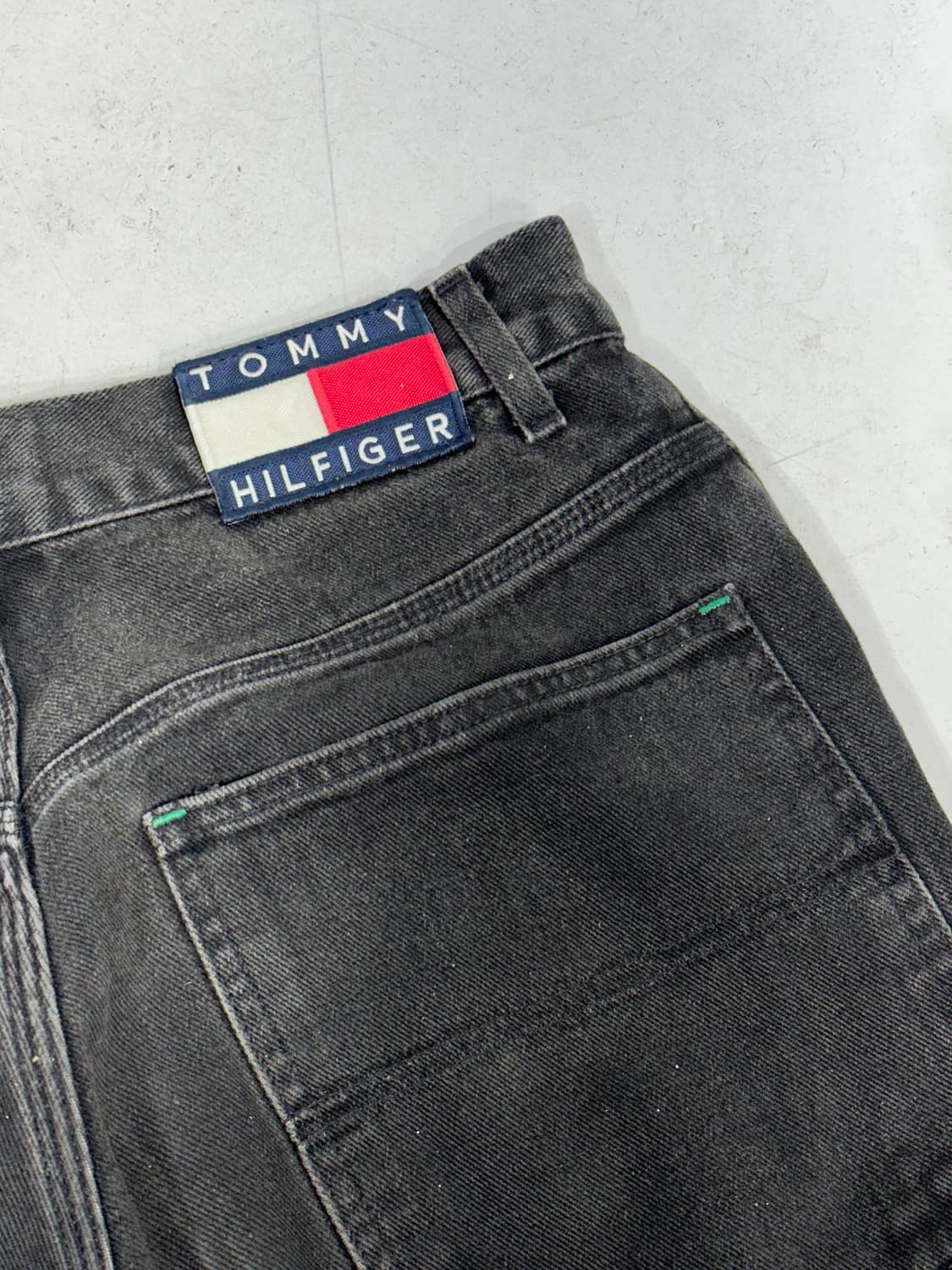 00s 타미 힐피거 카펜터 흑청 버뮤다 팬츠 반바지  상품이미지6