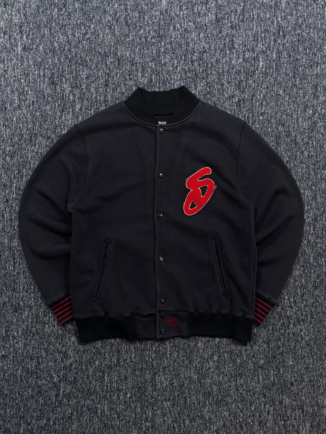 스투시 00s 어센틱 S컬리 로고 바시티 자켓 상품이미지4