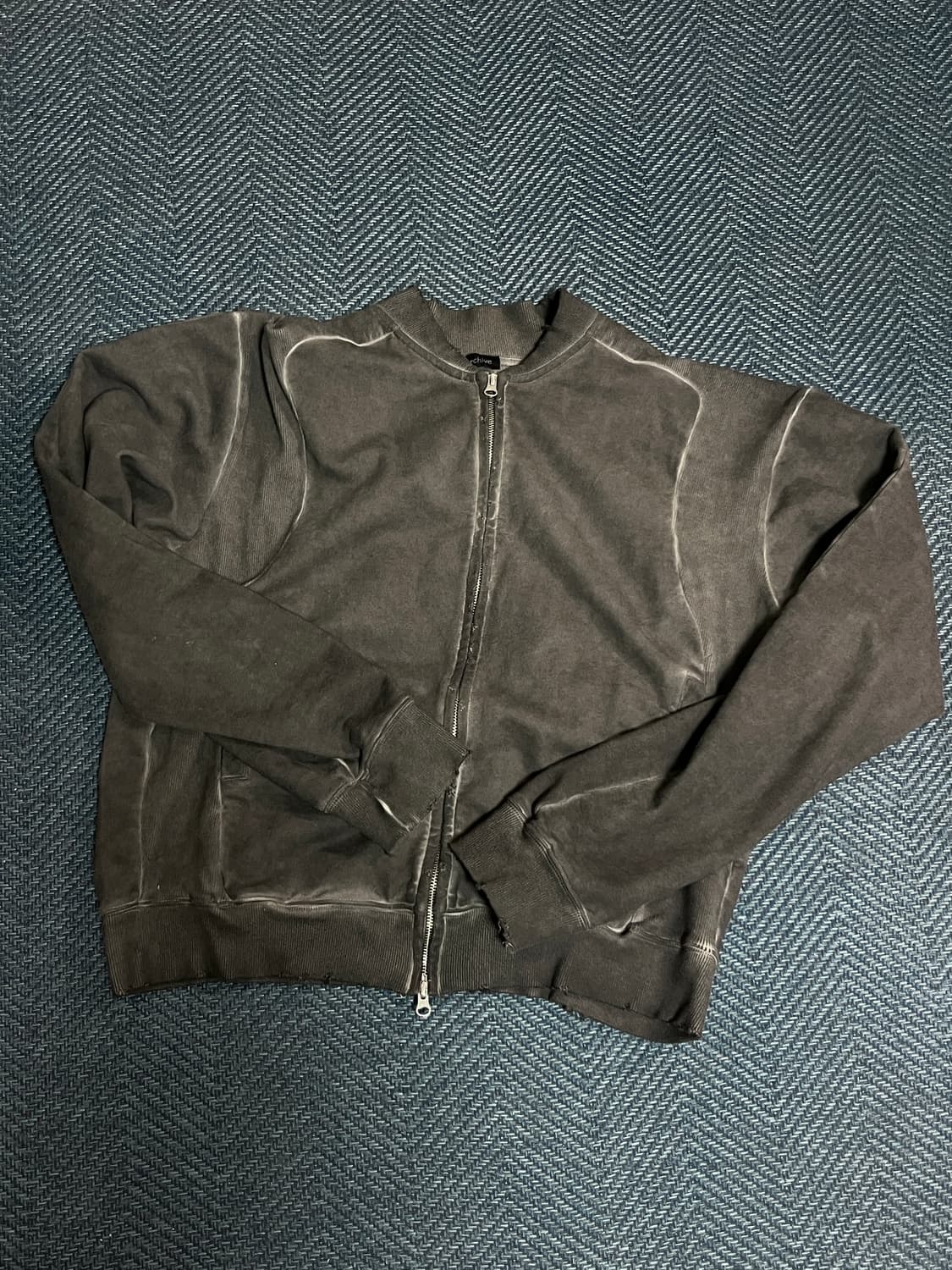 [XL] 9999아카이브 웨이브 슬릿 봄버 상품이미지1