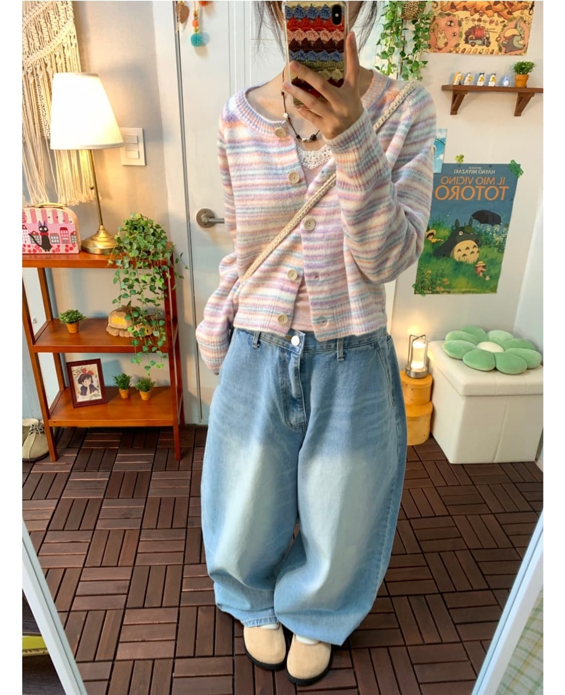 마지 캔디 버튼 가디건 핑크 상품이미지3