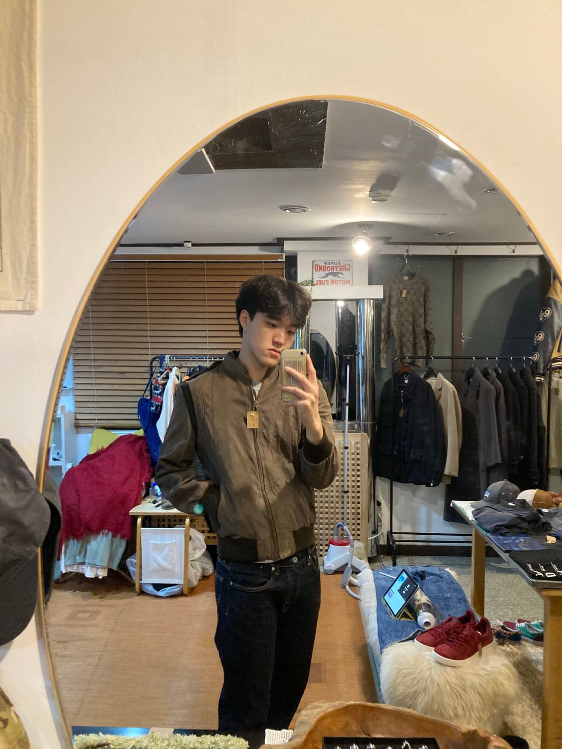 JPN vtg 카우레더 점퍼 상품이미지2