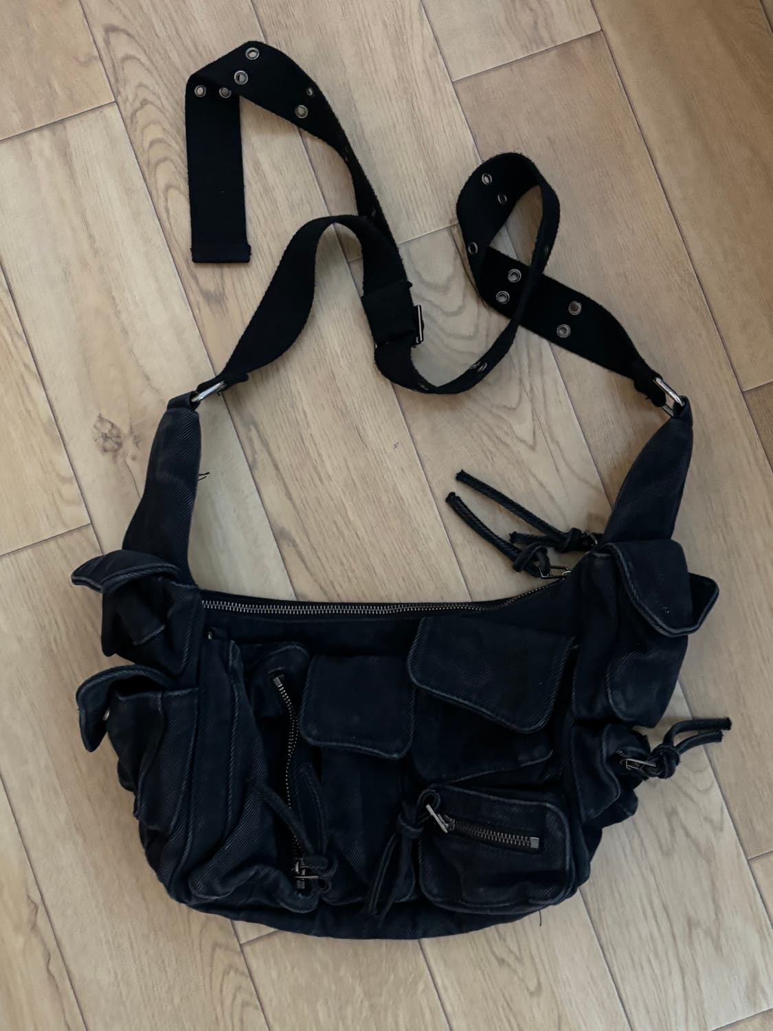 스키즘인듀싱 WASTED CARGO BAG CHARCOAL 상품이미지3