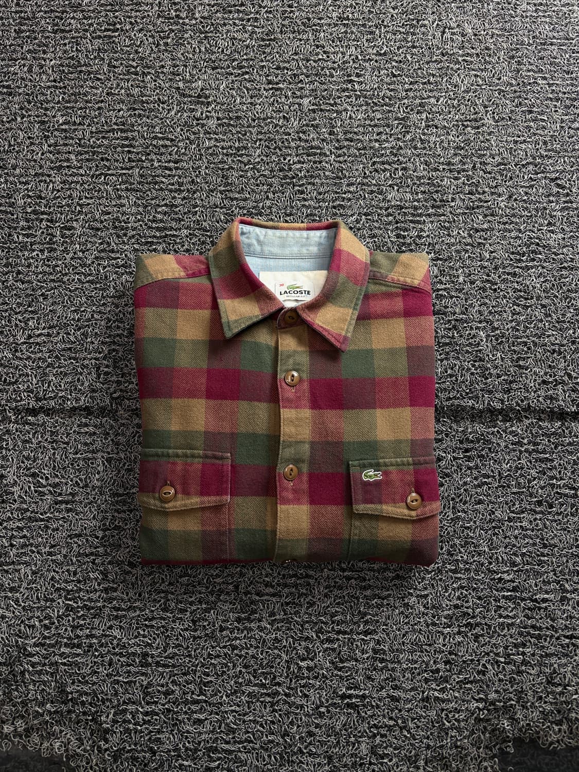 라코스테 치카노 레귤러 핏 체크 플란넬 셔츠 4033 상품이미지1