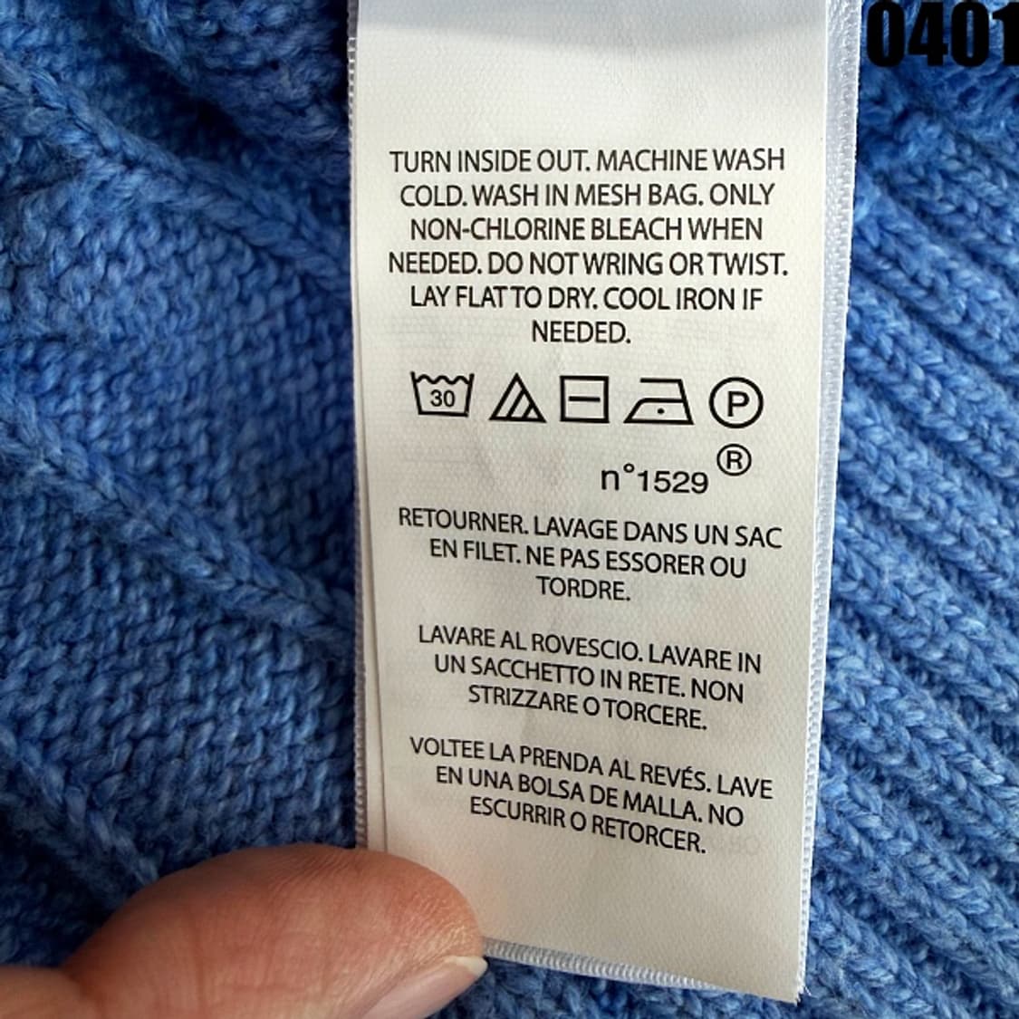 폴로 랄프로렌 케이블 니트 스웨터 170/92A 0401 상품이미지7