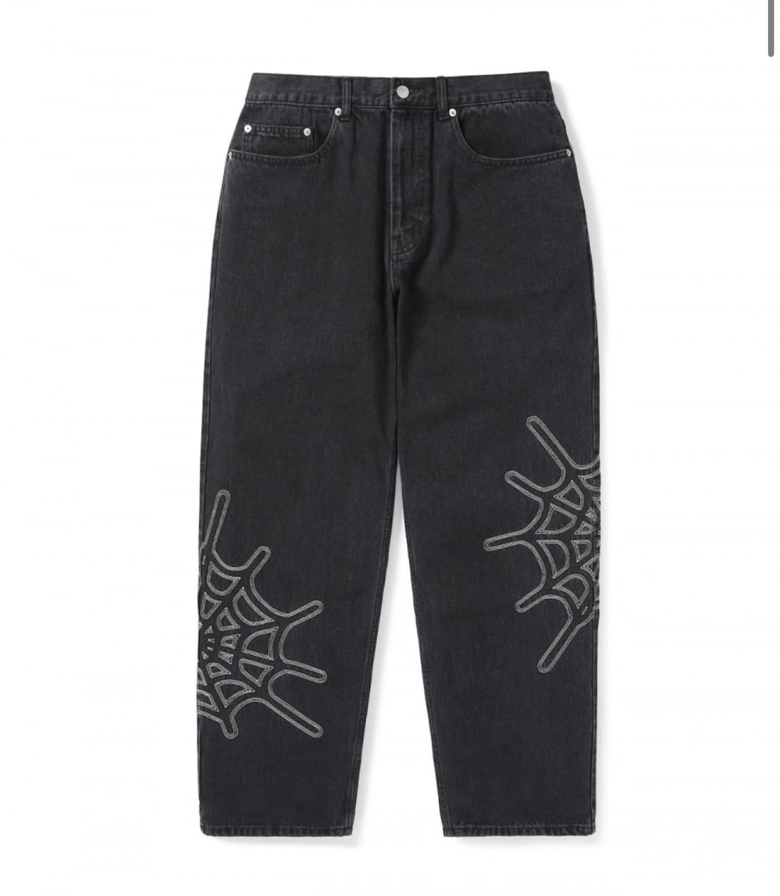 디스이즈네버댓 Web Embroidery Jeans Black 상품이미지1