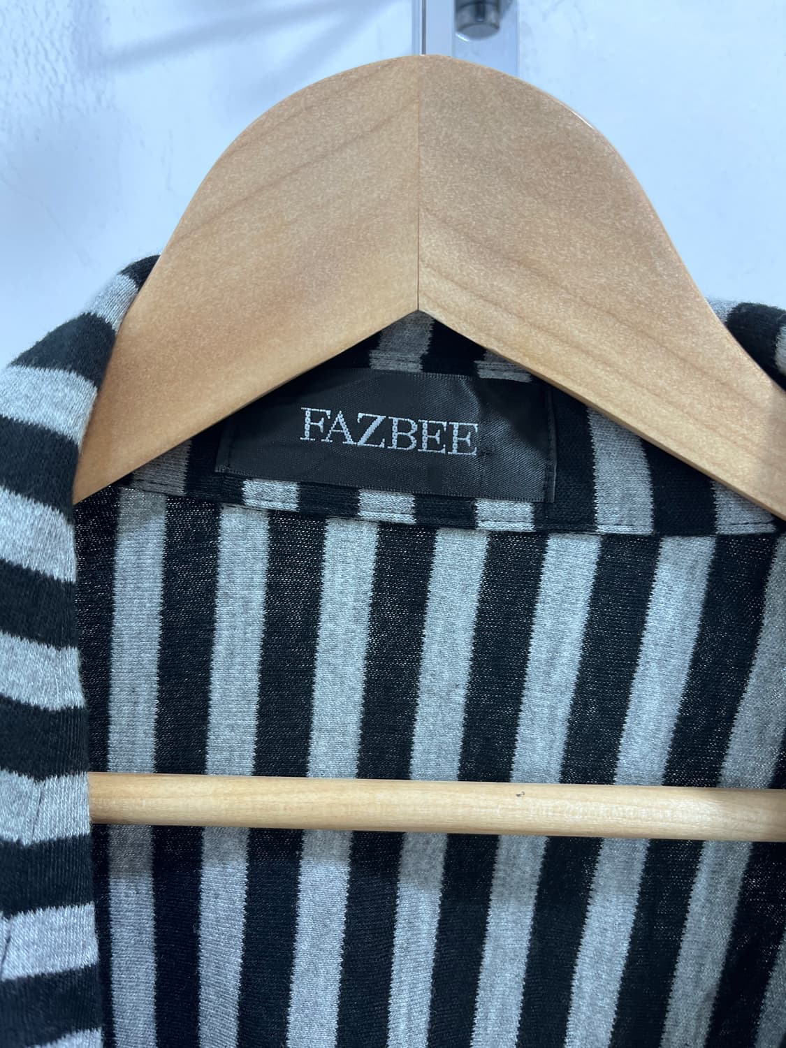 FAZBEE 갸루 로리타 스트라이프 프릴 레이어드 티셔츠 상품이미지3