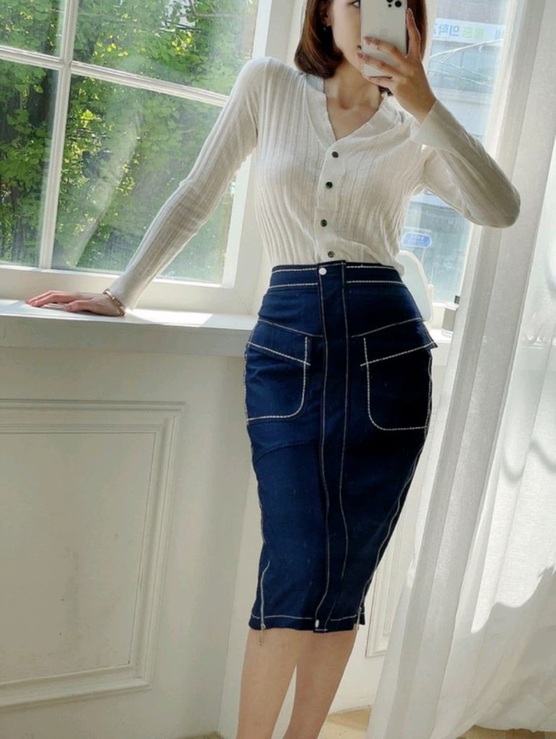 제이지쇼룸 엉넬 수입 버튼 가디건(아이),지퍼스커트세트 상품이미지9